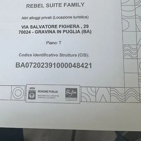 Rebel Family Bed & Breakfast Gravina in Puglia